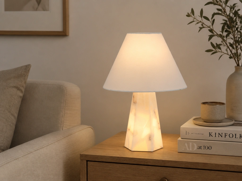 Strong Lighting natural alabaster table lamp
